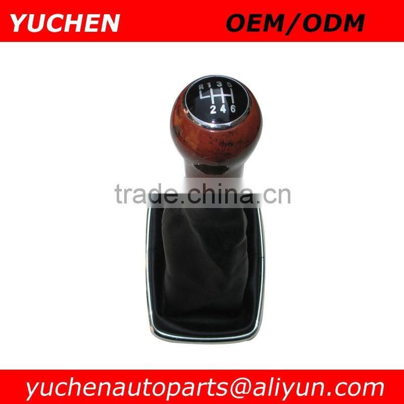 Hotsale YUCHEN Car Wood Shift Knob With Blue/ Black Caps Wooden Knob 12mm For VW BORA GTI MK4 GOlf 4 1998-2006 OEM 1J0 711 113C