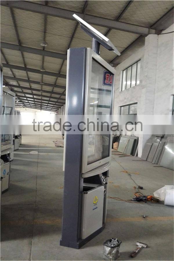 China factory outdoor led light solar trash can light box