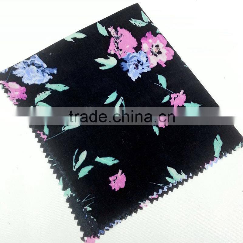 2015 xiangsheng samll flower cotton printing viscose elastane jersey fabric
