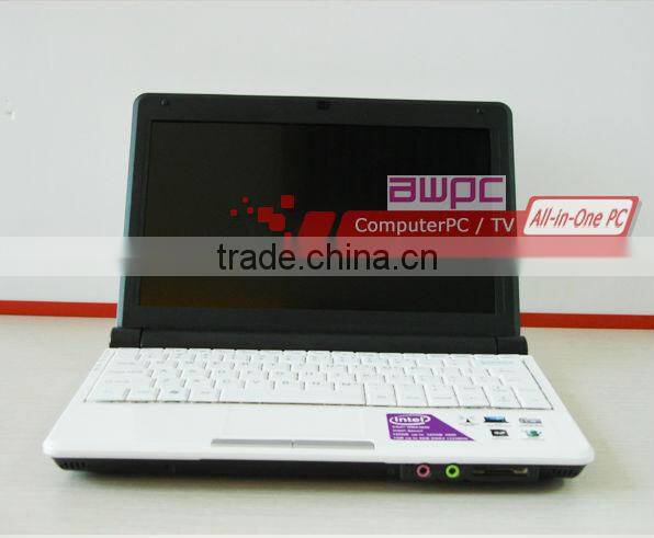 new mini laptop 10.2 inch intel Atom D2500 windows7 netbook laptop computer