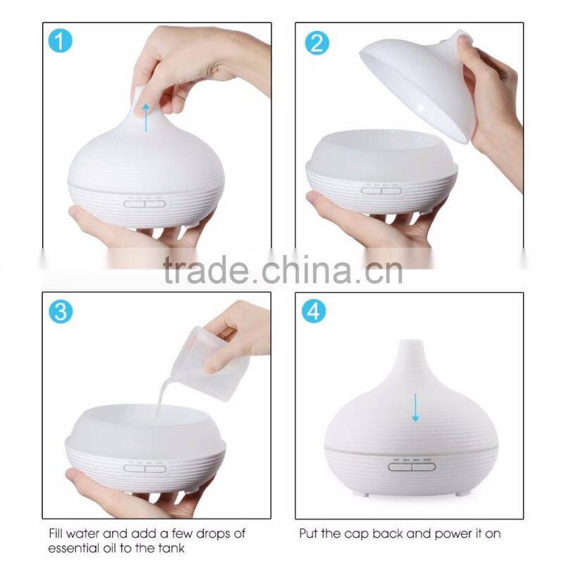Romantic Rainbow Aroma Diffuser With Essential Oil For Home and Office Use