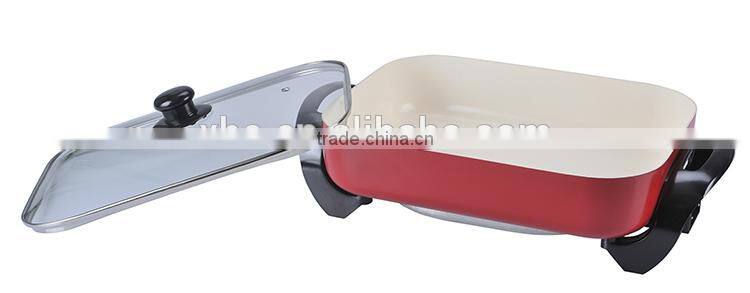 Hot selling cheap non-stick electric stainless electric skillet