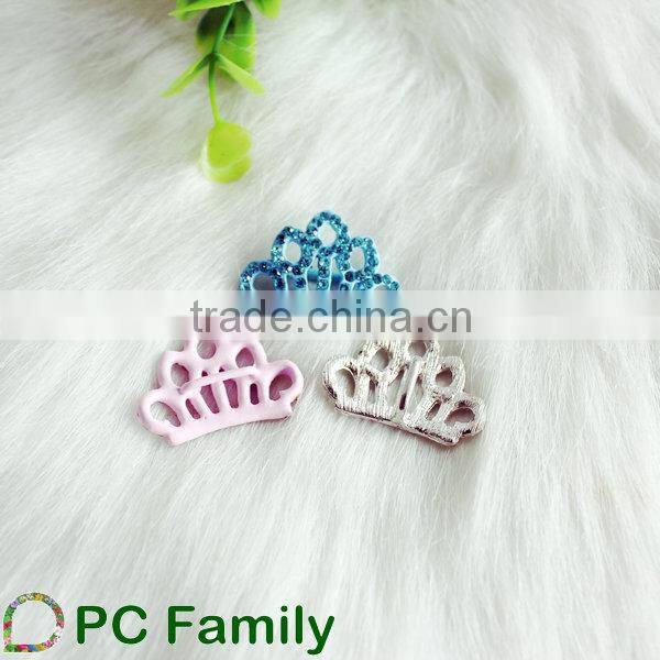 High quality shiny crown shape rhinestone buckle for Invitation Ribbon