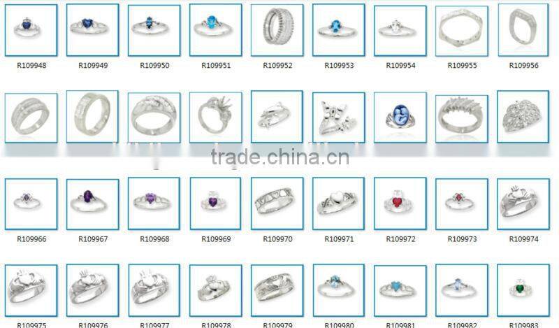 Fashion highly polished AA white gold diamond wedding ring