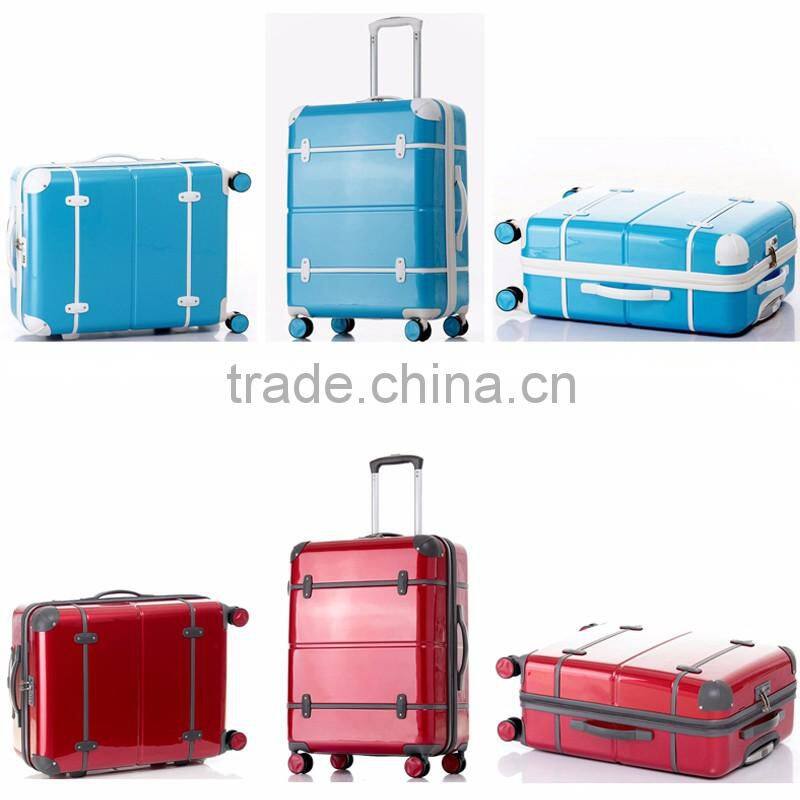 ABS PC Vintage Luggage Airport Luggage Trolley Vintage Suitcase