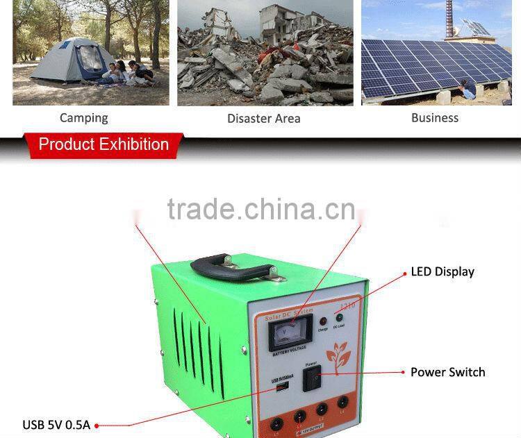 DC energy portable emergency controller pwm 10a for house use with mobile charger with battery