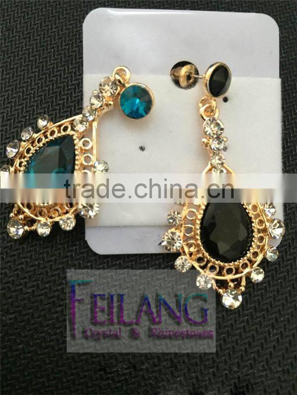 Fashion Flash Drilling Hollow Crystal Earrings Drop Earrings