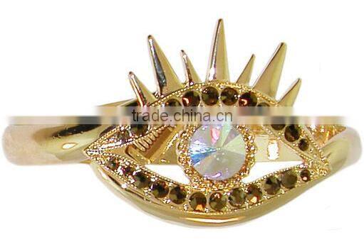 Latest gold finger ring designs cat turkish evil eye jewelry goat eye cat eye ring