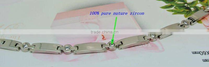 New zircon health pure titanium fashion bracelet