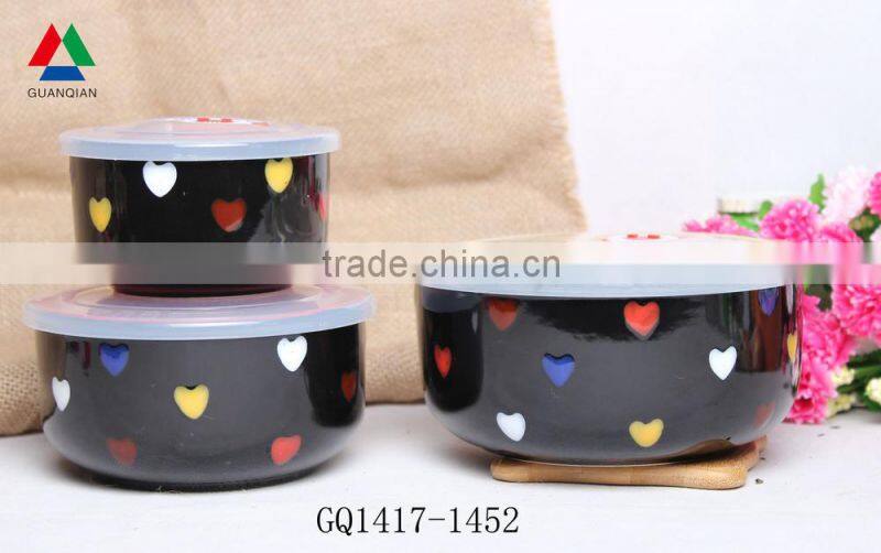 Eco-friendly colorful ceramic bowl hot sale ceramic fresh bowl for bulk