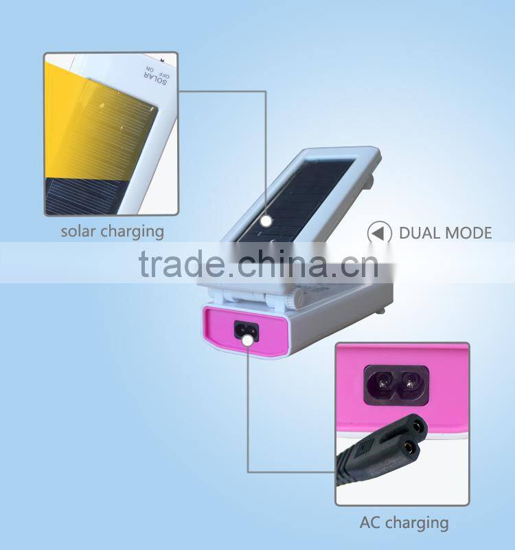 4 colors solar led rechargeable powered light lamp table lamp