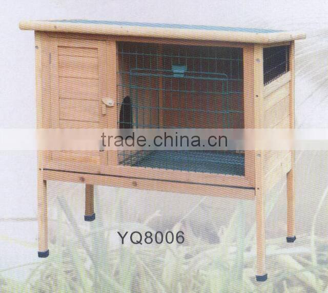 LEAFFY-Wooden with Asphalt Roof Rabbit Hutch RH8006