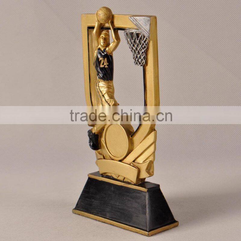 Golden basketball resin souvenir sports awards