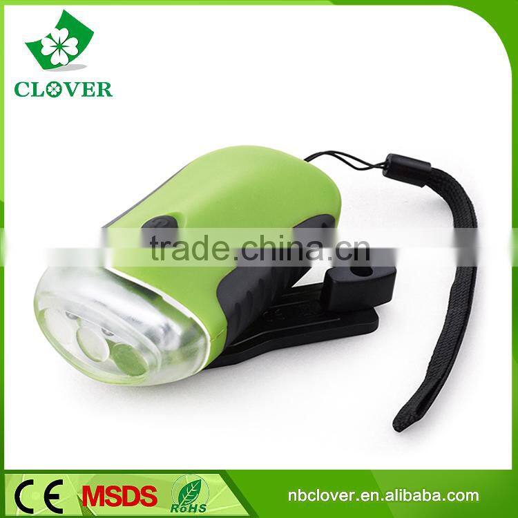 Hand crank dynamo torch 3 led plastic soalr flashlight