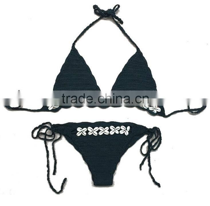 2016 Hot sale handmade crochet swimwear for gril