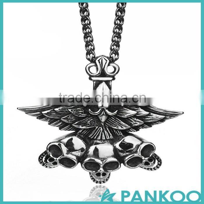 wholesale Retro Skull warhead Titanium steel pendant