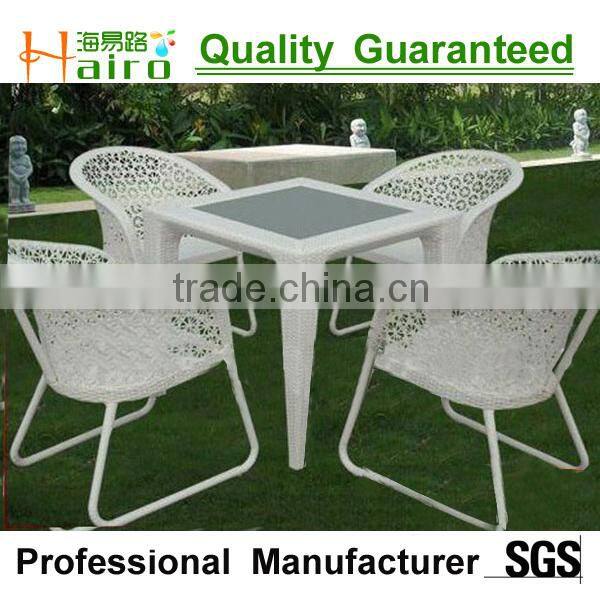 modern white rattan outdoor dining set 2015