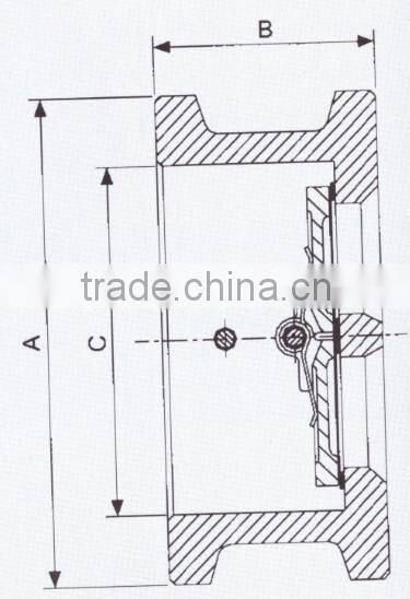Hot Sale PN10/PN16 Cast Iron/Ductile Iron Water & Gas Control Wafer Check Valve