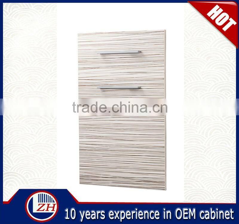 wholesale uv wood grian white melamine kitchen cabinet swinging door with high quality