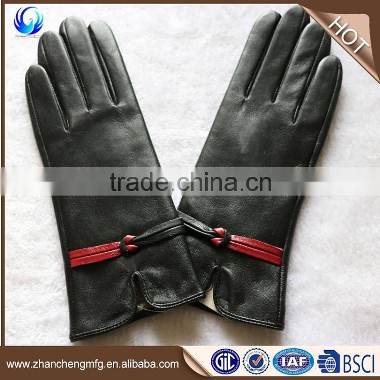 New style winter ladies goatskin C grade leather gloves