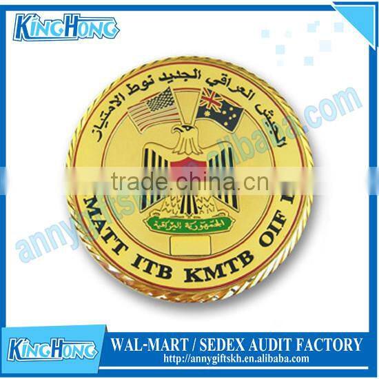 Gold plated epoxy coating sover souvenir coin