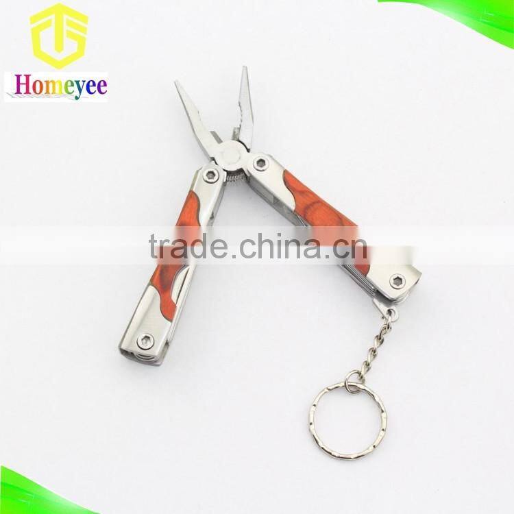 Mini Promotion GIft Tools Multifunction Plier With Rose Wood Handle