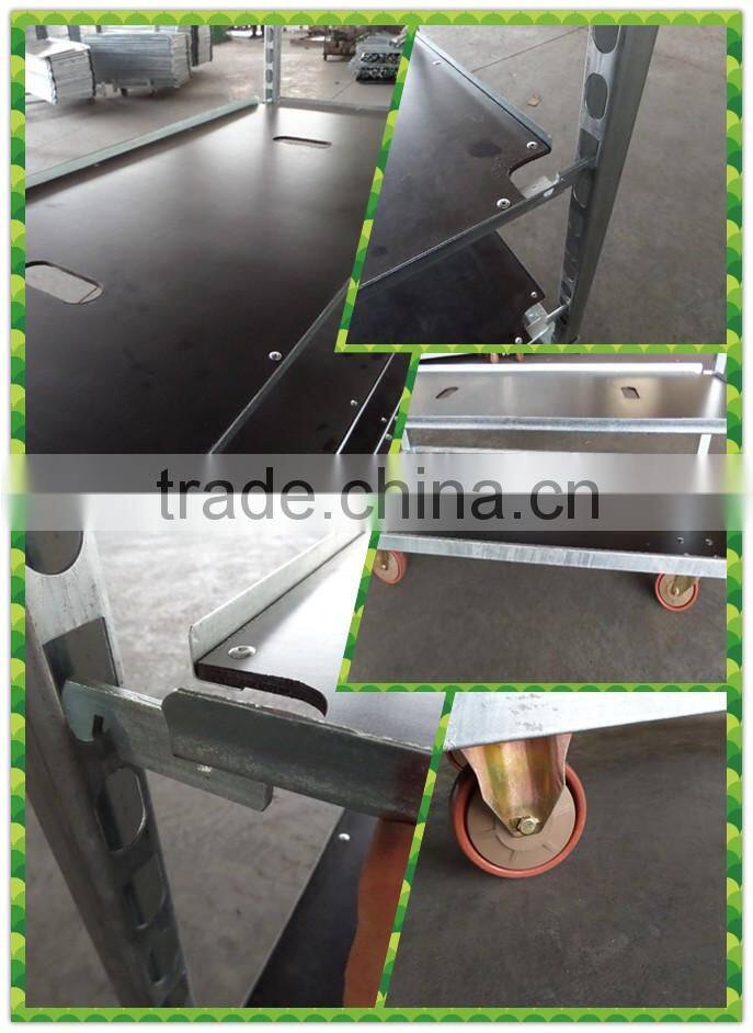 Moving Seeding bed /flower shelf for greenhouse/plant pot shelf