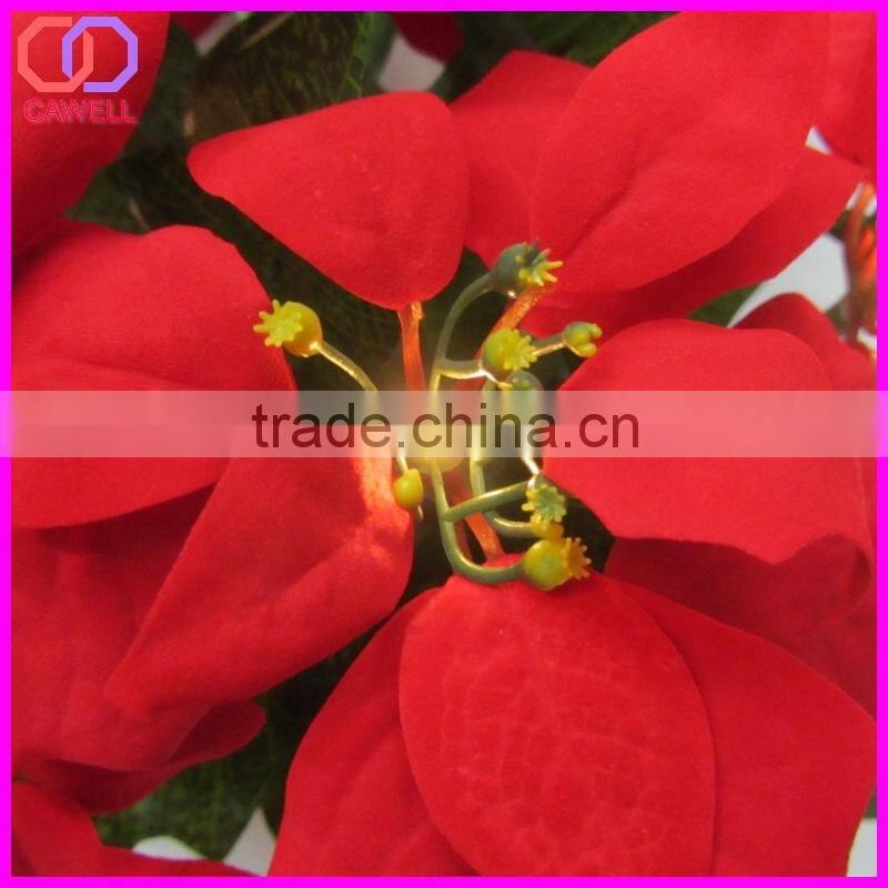 wholesale artifiical poinsettia led flower light