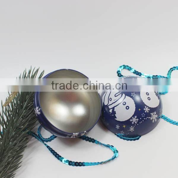 2016 christmas Gift Ball Tin Christmas Tin Ball