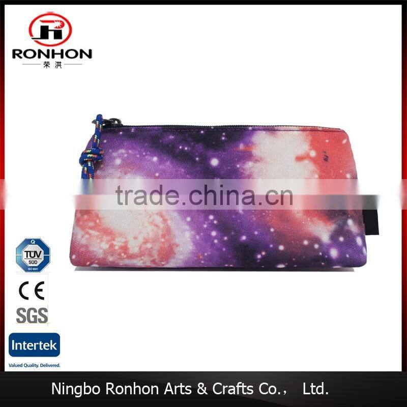 Large Capacity Universe Galaxy Pencil Case Pen Bag Pounch with Purple
