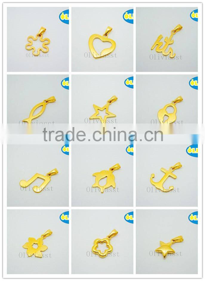 Olivia 2016 New Fashion Modern 304 Stainless steel Boat hook shape Big Size pendant