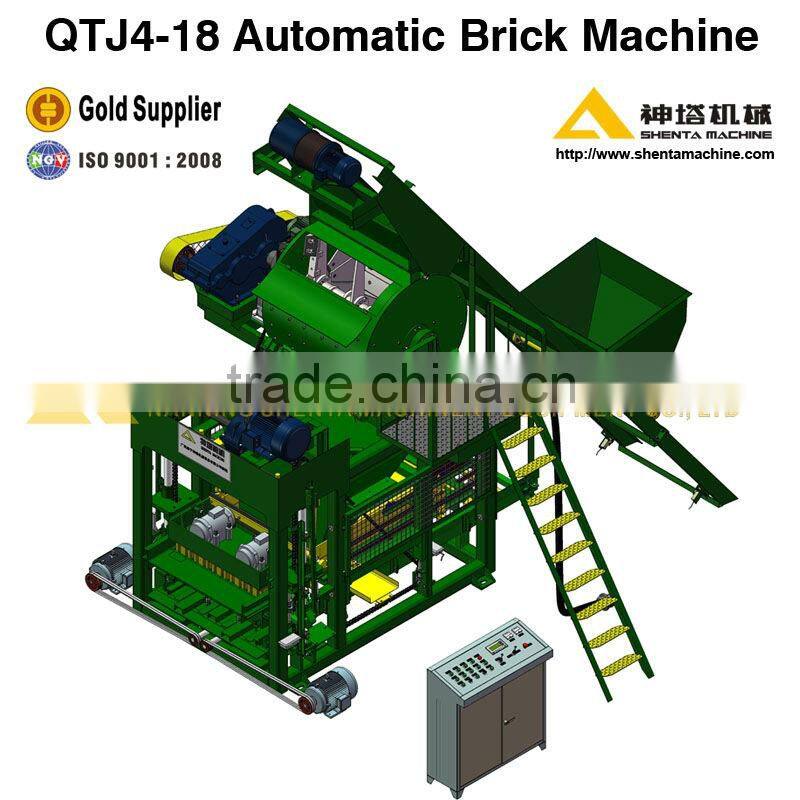 SHENTA QTJ4-18 automatic concrete block making machine in Nigeria