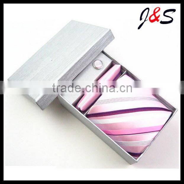 fashion 100%silk or 100% polyester tie and cufflinks set 001