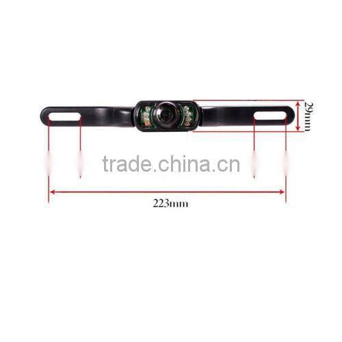 Car Waterproof License Plate Frame 648P HD Camera Car Vehicle Back Front Side View 140 Color Camera with 7 Infrared LED Night Vi