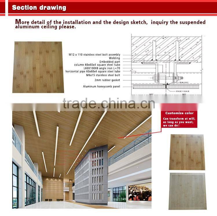 Decoration wall panels wood texture honeycomb aluminum composite panel
