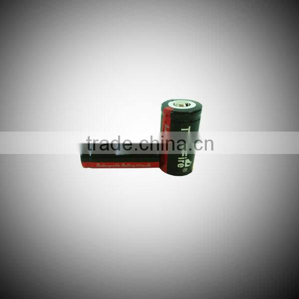 Factory directly sale, TrustFire 3.7Volt 880mAh 16340 Protected high recycle rechargeable battery holder from original factory
