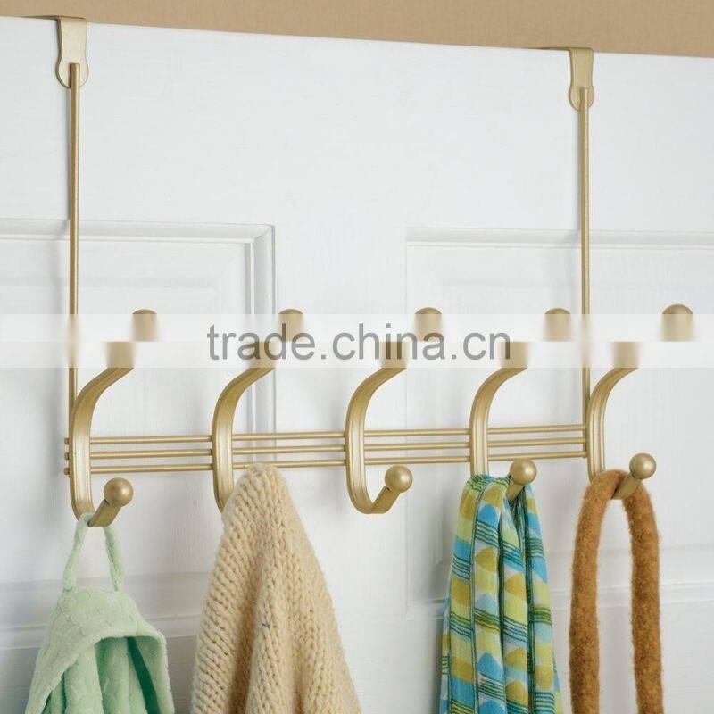 Over-the-Door Basket with Hooks, Nickel and hot selling metal over the door hanging hooks