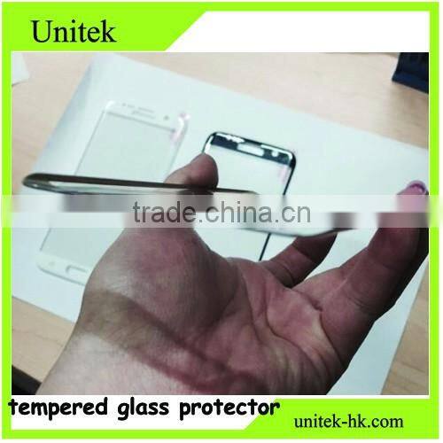 2016hot selling! factory full cover mobile acessories tempered glass screen protector film for Samsung s7 edge
