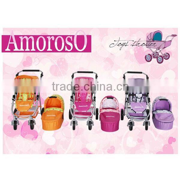 attractive high qulaity metal baby doll stroller with handle