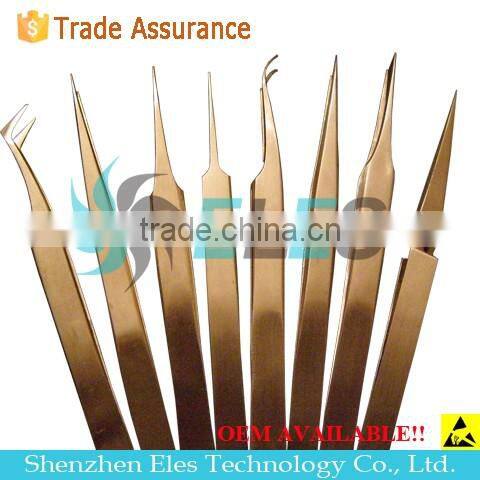2016 new all stainless steel series anti-static tweezers