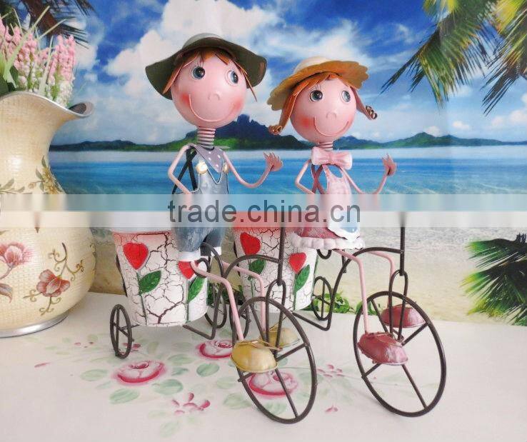 Metal doll flower arranging barrels for home decor 2013 newest