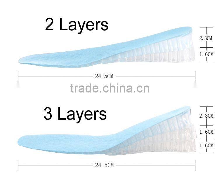 china factory Comfortable PU foam height increase insoles for shoes