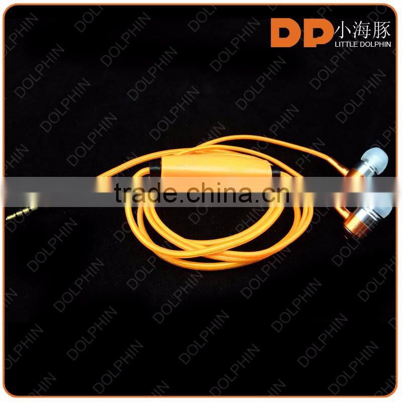 new premium super stereo bass glowing headphones 3.5mm in ear earbuds EL wired earphone