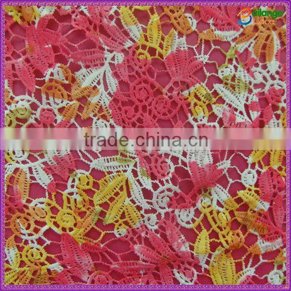 Hot sale simple flower cotton print fabric crochet pattern design