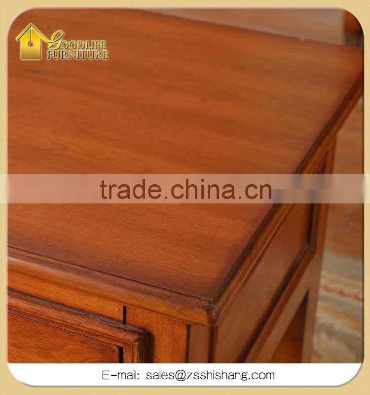 Antique Finish Solid Wood Bedroom Dresser Cabinet with 7 Drawer