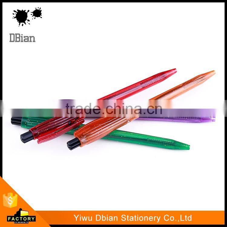 2016 fashionable plastic slogan ball pen with competitive price