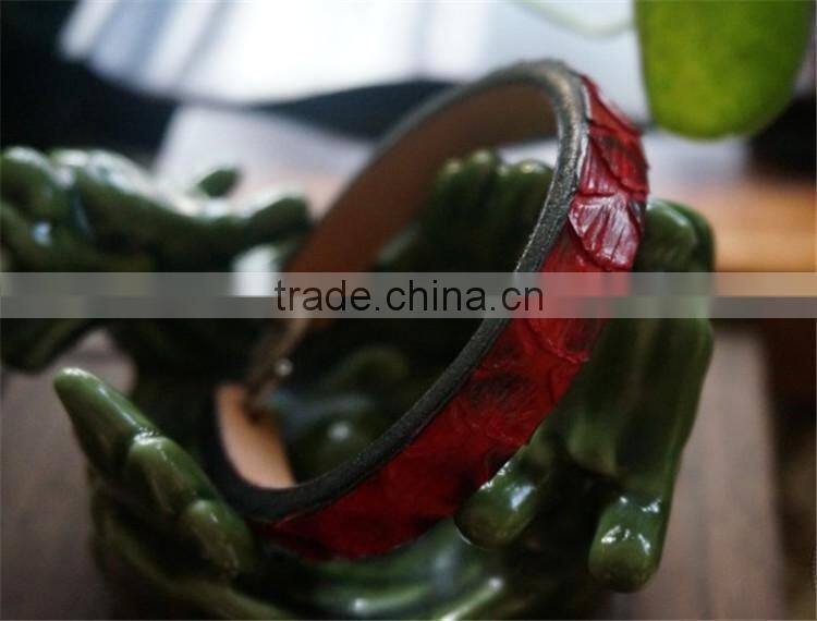 stylish genuine python skin snakeskin wristlet girls genuine leather wrist belt