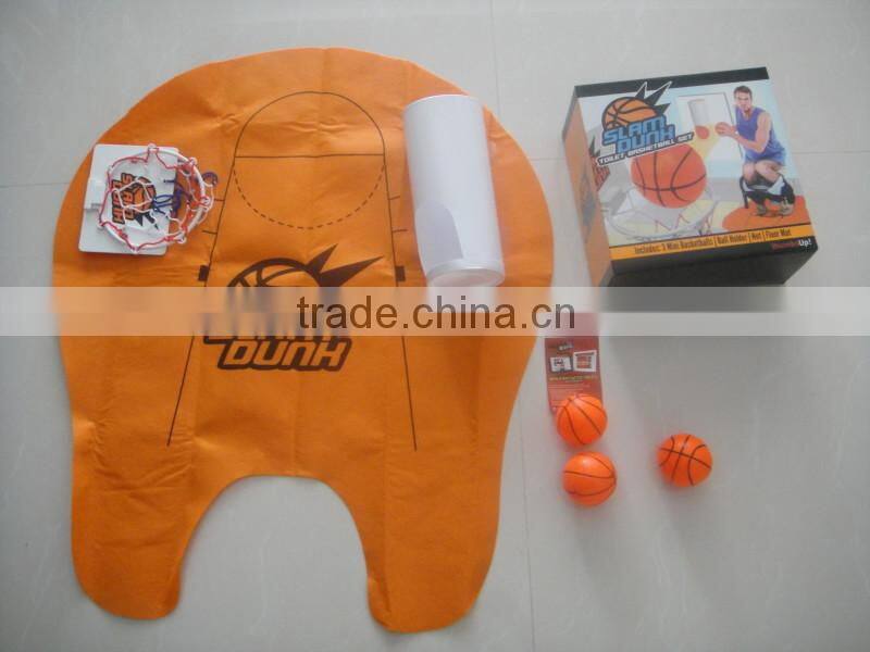Toilet Basketball Set, Mini Toilet Basketball Game Set, Slam Dunk Toilet Basketball