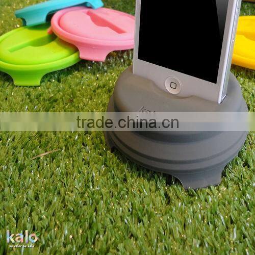 Macaron Silicone Foldable Amplifier Stand for iPhone audio speaker