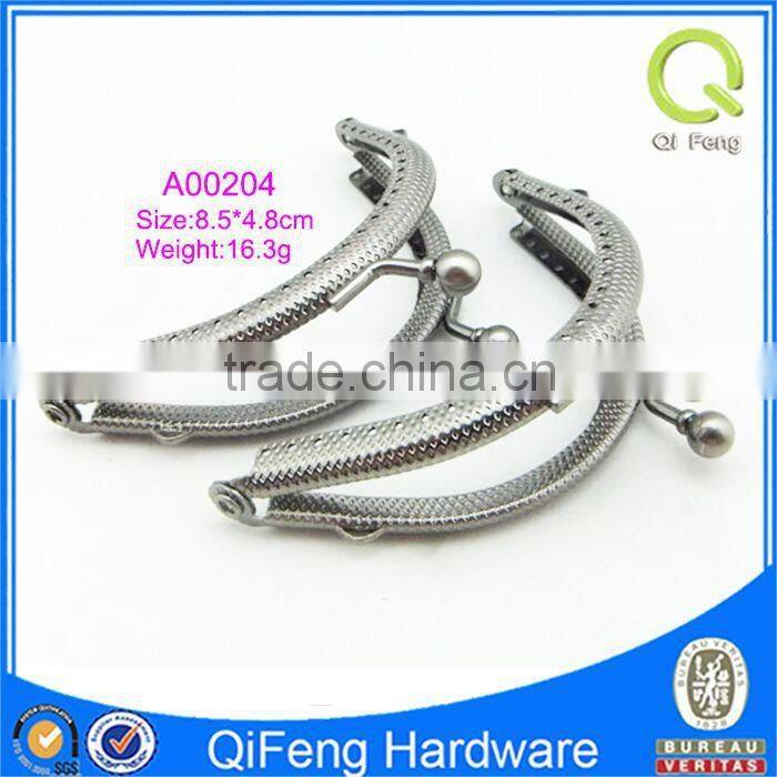 A00204 customized black bag handle ,simple metal handle for bags